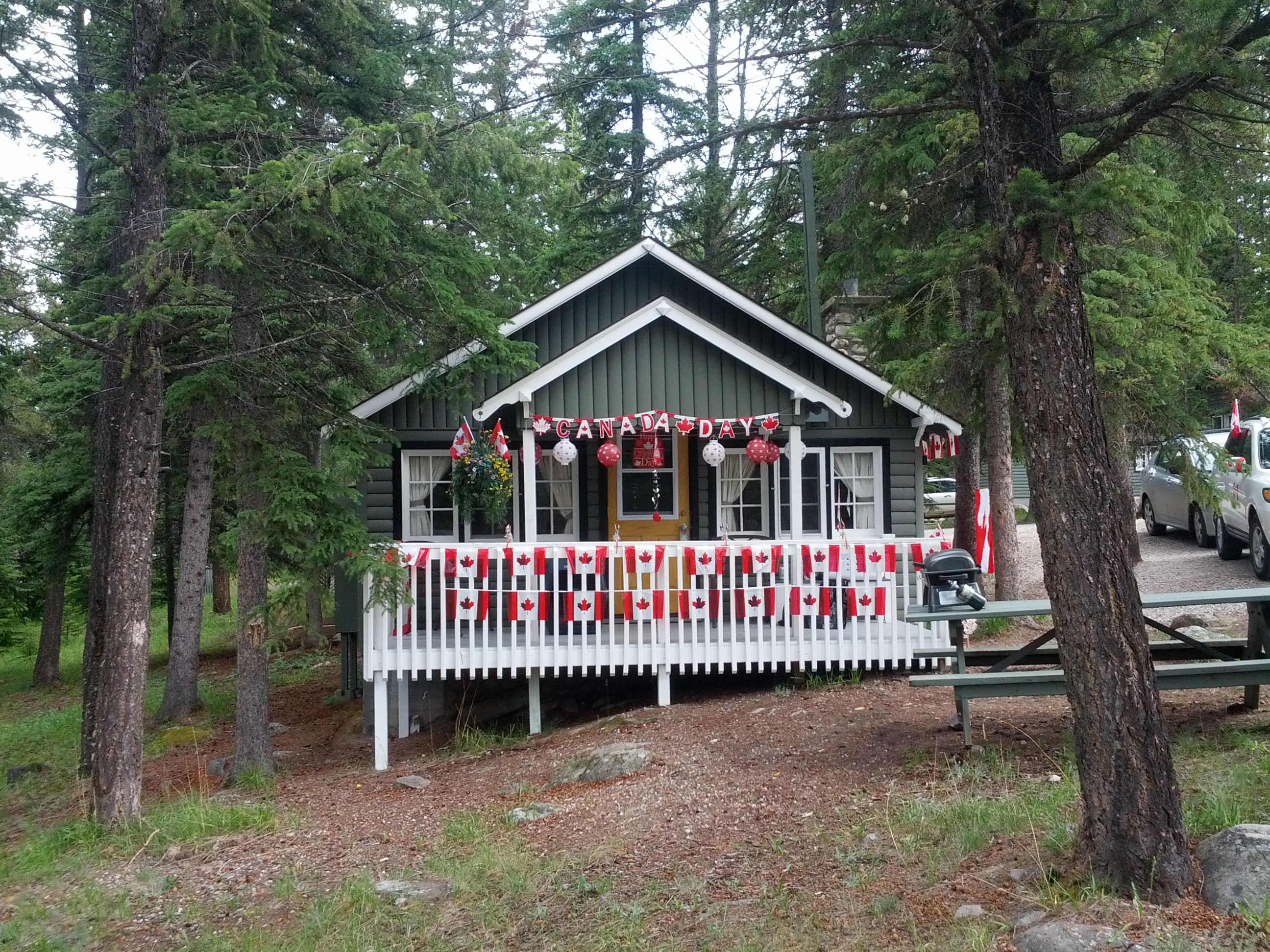 decoration for canada day in jasper