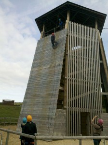 Abseilen vom Turm