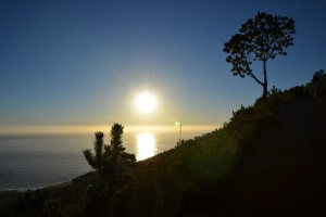 Sonnenuntergang während der Wanderung auf den Lion's Head