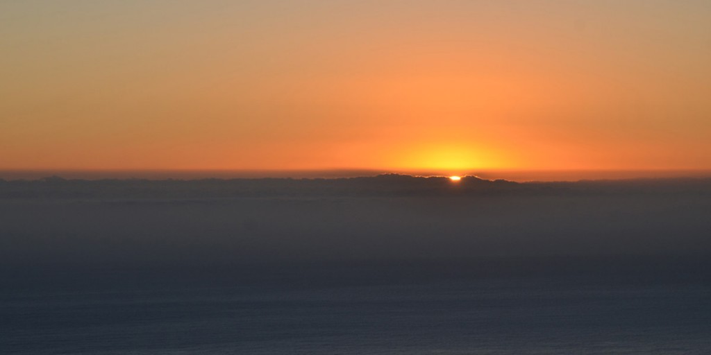 Letzte Sonnenstrahlen auf dem Gipfel des Lion's Head