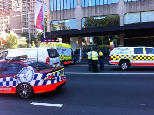 Überall Polizei in Sydneys Zentrum