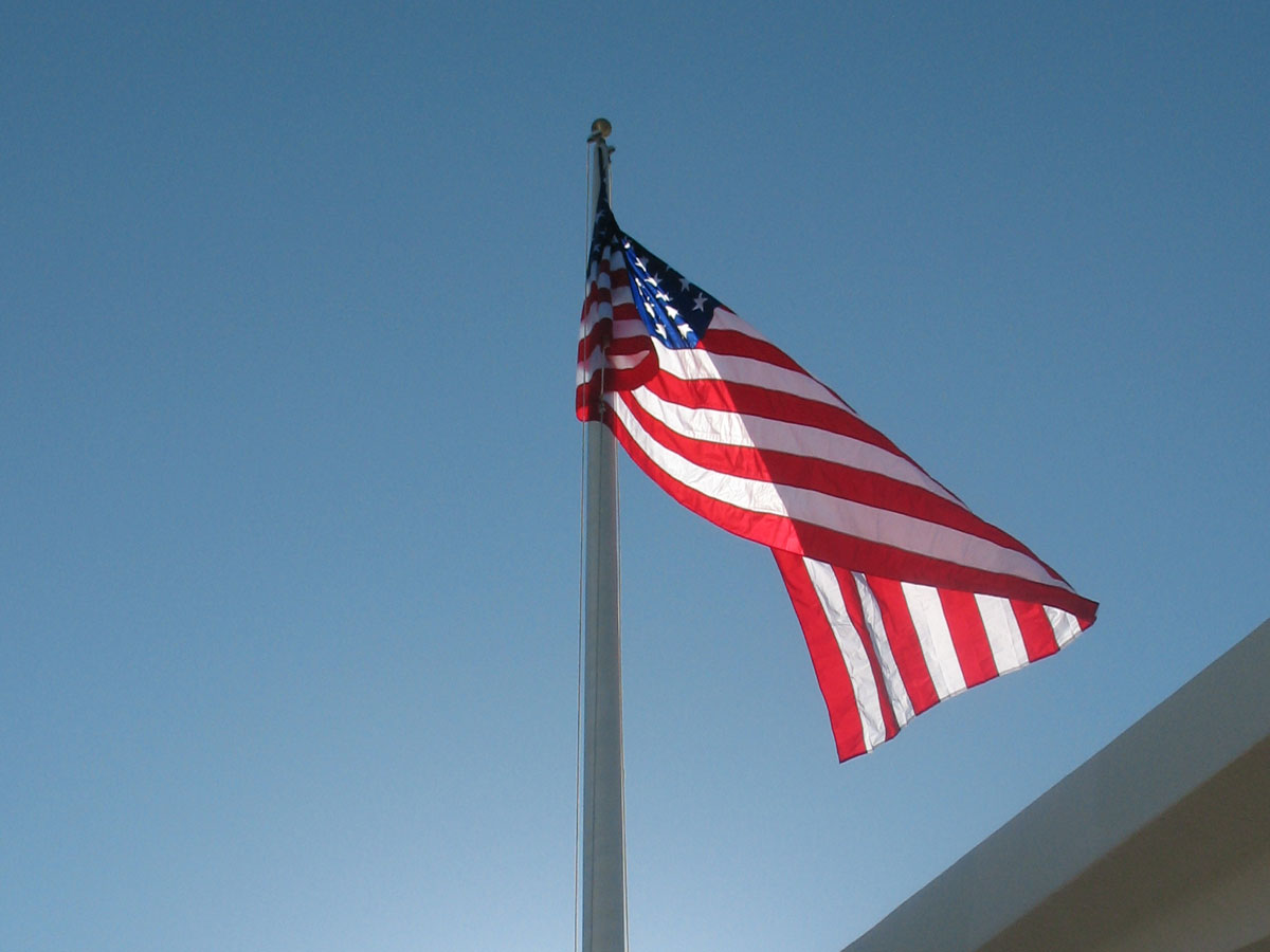 USA Flagge im Wind
