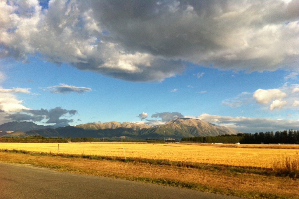 Der Mount Hutt und die Canterbury Plains in Methven