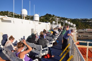 Im Hafen von Wellington: Direkt auf die Sonnenterrasse