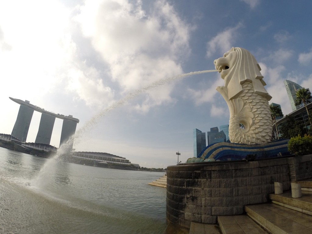 Mix aus Löwe und Meerjungfrau: Merlion in Singapur