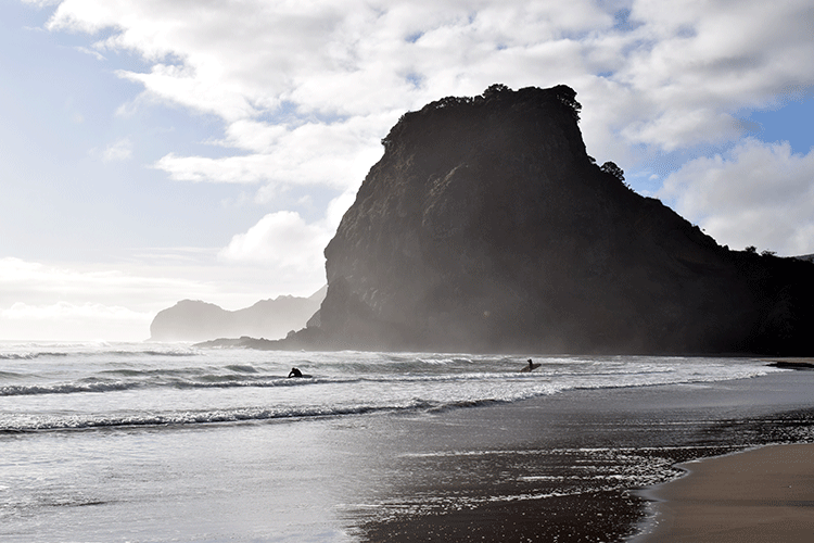 Schöner Strand - aus Auckland raus.