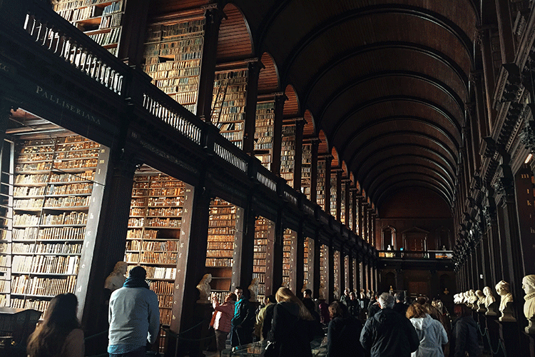 Mein persönliches Highlight - Die Bibliothek des Trinity Colleges im Herzen Dublins.
