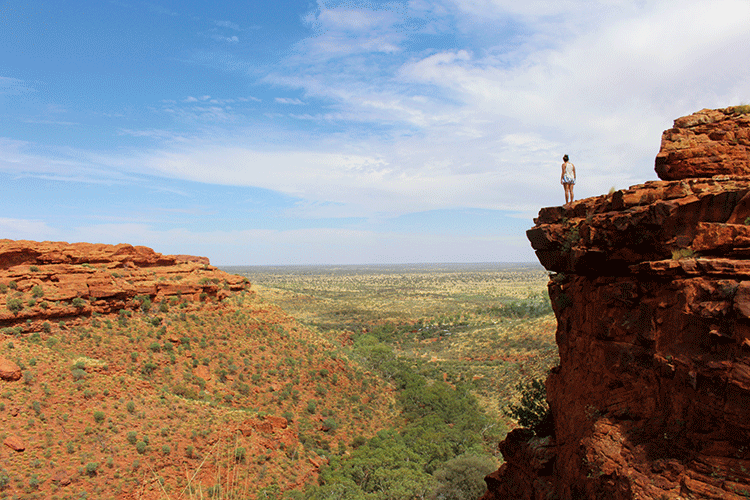 Das Outback hat mir gezeigt wie groß diese Welt ist und wie viele Abenteuer in ihr stecken - Australien, Kings Canyon.