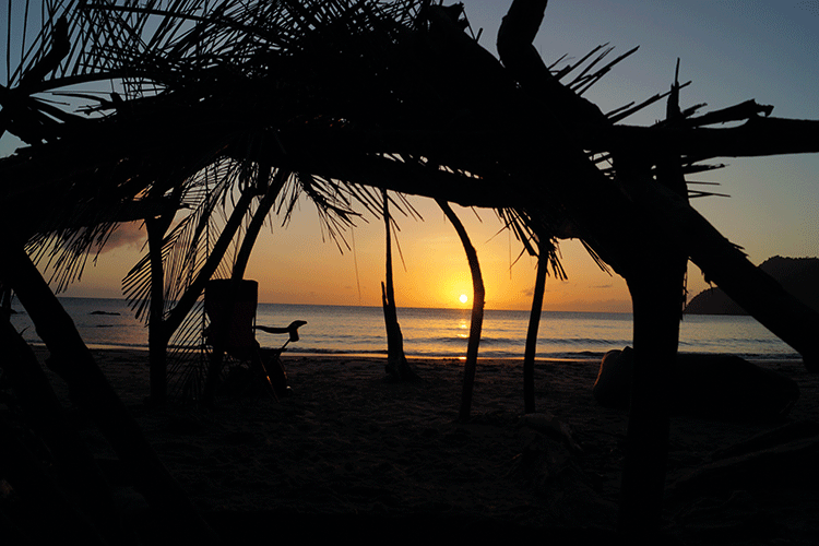 Sonnenaufgang im Strandhaus