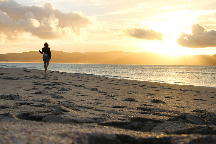 Sonnenuntergang am Strand 