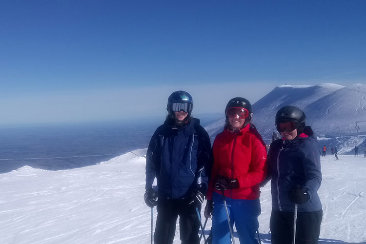 Skiausflug mit anderen Internationals zum Mount Hutt