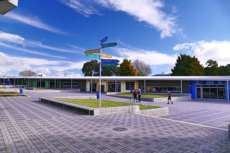 Der Schulcampus der Te Puke High School