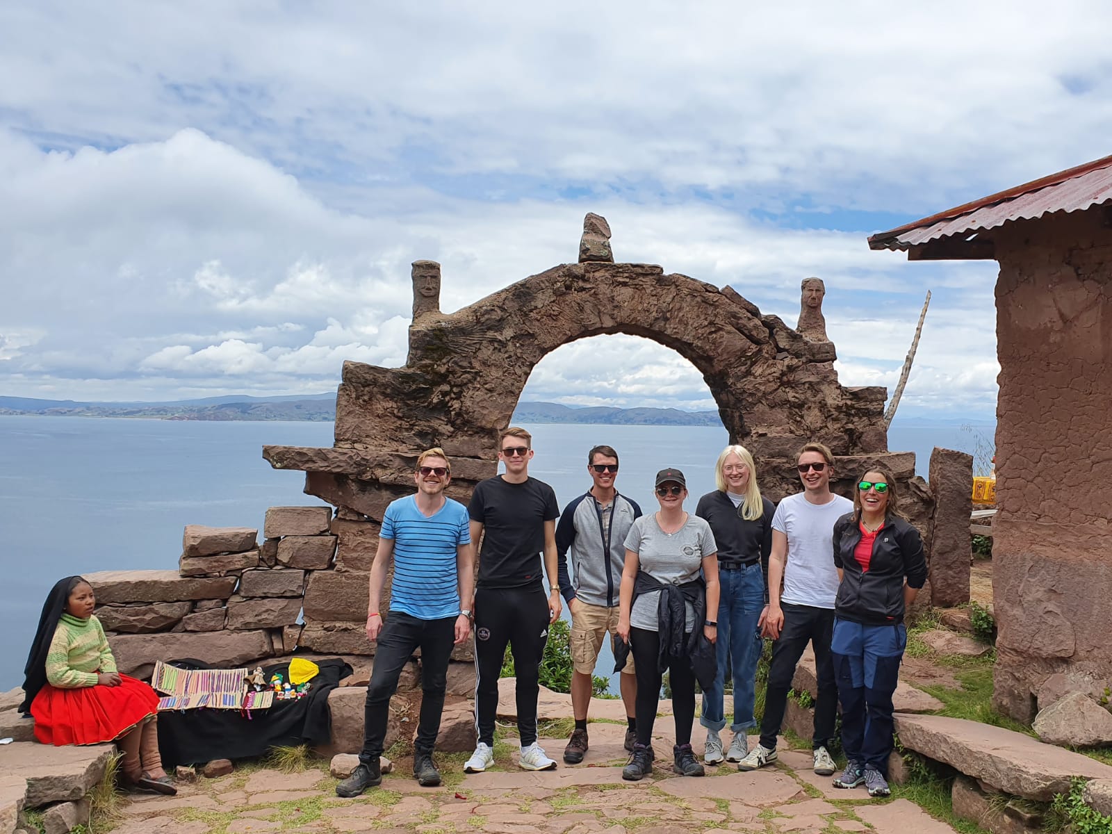 Ein Gruppenbild auf der Insel Taquile.