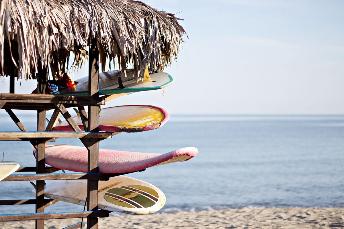 Surfbretter am Strand